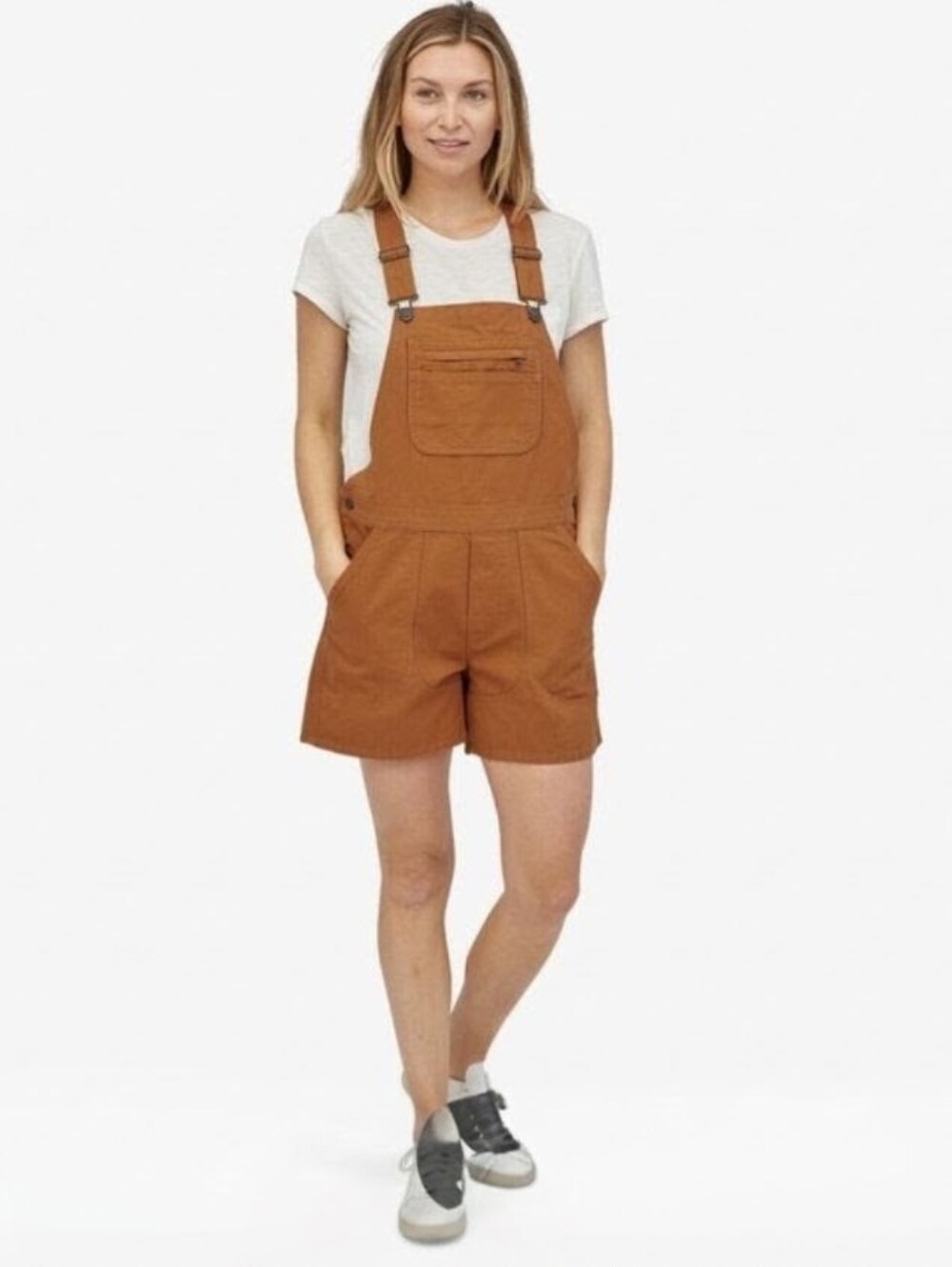 Patagonia Rust-Colored Short Overalls for Women